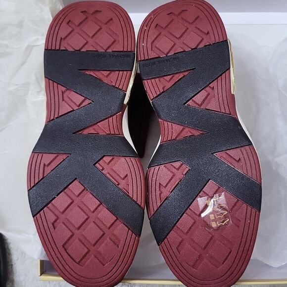 Michael Kors Toni Stretch Knit and Snake Embossed Leather Sock Sneaker 9M - Picture 5 of 6